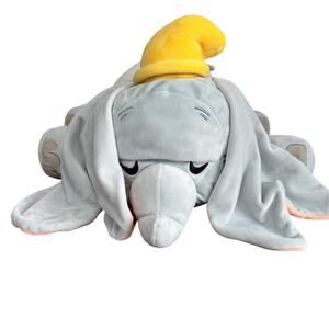 Disney Dumbo Cuddleez Large Soft Gray 23" Plush Toy Sleeping Cuddle Pillow EUC